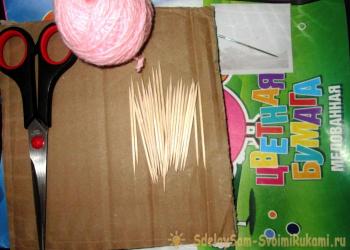 Поделки из ниток: корзинка для мелочей Как сделать корзину из картона и пряжи